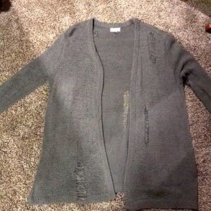 Umgee distressed gray cardigan